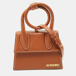 Jacquemus: Коричневая сумка на руку  Le Chiquito Noeud