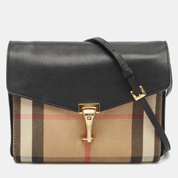 Burberry: Бежевая сумка через плечо  House Check