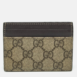 Gucci: Коричневый картхолдер  GG Supreme