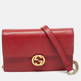 Gucci: Красный кошелёк  Interlocking G