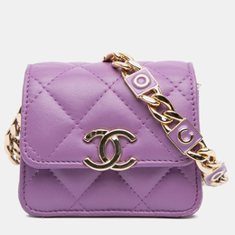 Chanel: Фиолетовый картхолдер 
