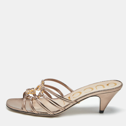 Gucci: Розовые сандалии  Interlocking G