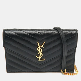 Saint Laurent Paris: Чёрный кошелёк  Envelope