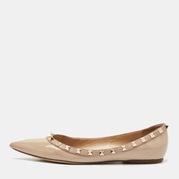 Valentino: Бежевые балетки  Rockstud