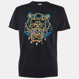 Kenzo: Чёрная футболка  Tiger
