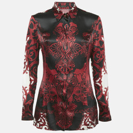 Versace: Бордовая рубашка 