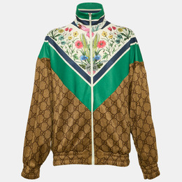 Gucci: Коричневая куртка  GG