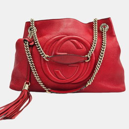 Gucci: Красная сумка  Soho