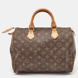 Louis Vuitton: Коричневая сумка  Speedy 30