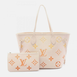 Louis Vuitton: Оранжевая сумка  Neverfull MM