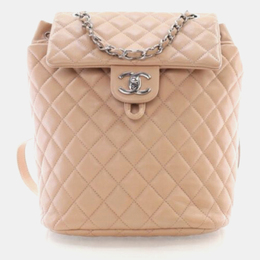 Chanel: Бежевый рюкзак 