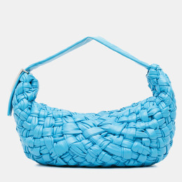 Bottega Veneta: Голубая сумка  Intrecciato