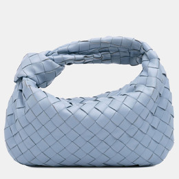 Bottega Veneta: Голубая сумка  Intrecciato