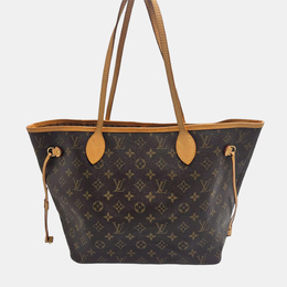 Louis Vuitton: Коричневая сумка-шоппер  Neverfull MM
