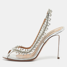 Aquazzura: Серебристые босоножки  Temptation