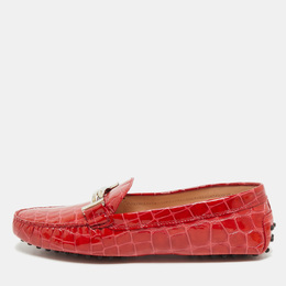 Tod's: Красные лоферы  Double T