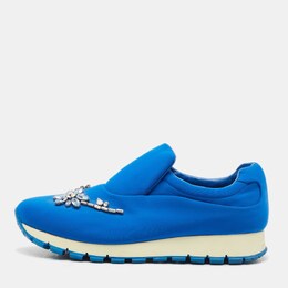 Prada: Голубые мокасины 
