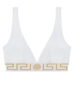 Versace: Белый бюстгальтер 