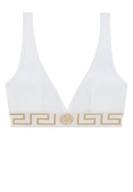 Versace: Белый бюстгальтер 