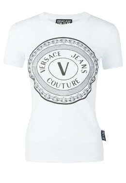 Versace Jeans Couture: Белая футболка 