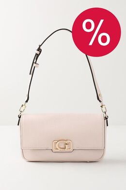 Guess: Бежевая сумка 