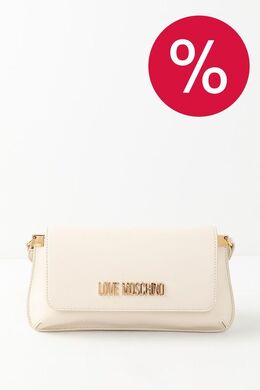 Love Moschino: Бежевая сумка 