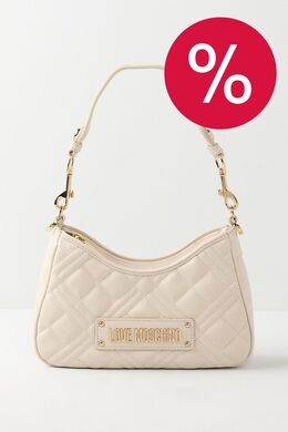 Love Moschino: Бежевая сумка 