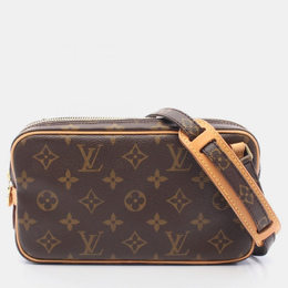 Louis Vuitton: Коричневая сумка через плечо  Pochette