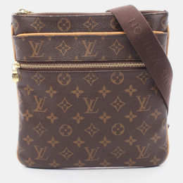 Louis Vuitton: Коричневая сумка через плечо  Pochette