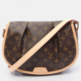 Louis Vuitton: Коричневая сумка через плечо 