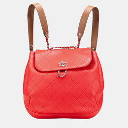 Chanel: Красный рюкзак 