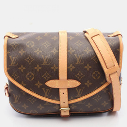 Louis Vuitton: Коричневая сумка через плечо 