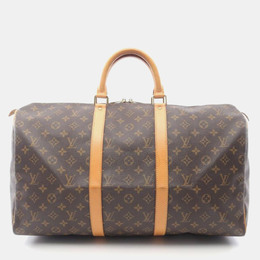 Louis Vuitton: Коричневая сумка  Keepall 50