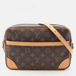 Louis Vuitton: Коричневая сумка через плечо 