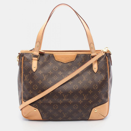 Louis Vuitton: Коричневая сумка-шоппер 