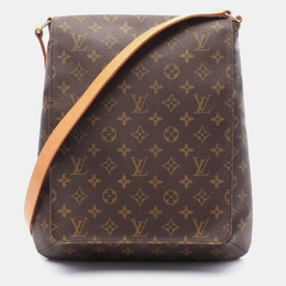 Louis Vuitton: Коричневая сумка  Musette