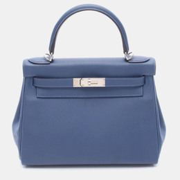 Hermes: Голубая сумка  Kelly 28