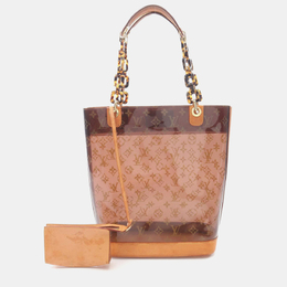 Louis Vuitton: Коричневая сумка-шоппер 