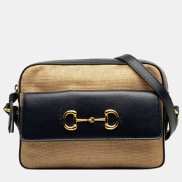 Gucci: Чёрная сумка  Horsebit 1955