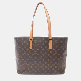 Louis Vuitton: Коричневая сумка-шоппер 