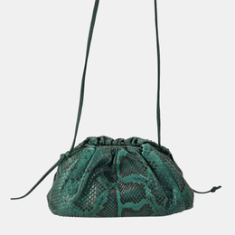 Bottega Veneta: Зелёный клатч  Mini Pouch
