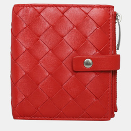 Bottega Veneta: Красный кошелёк  Intrecciato
