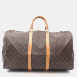 Louis Vuitton: Коричневая сумка  Keepall