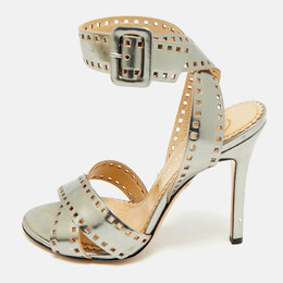 Charlotte Olympia: Серебристые сандалии 