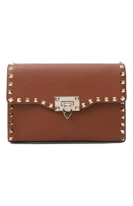 Valentino: Коричневая сумка  Rockstud