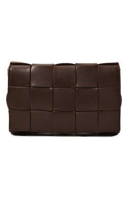 Bottega Veneta: Коричневая сумка  Cassette