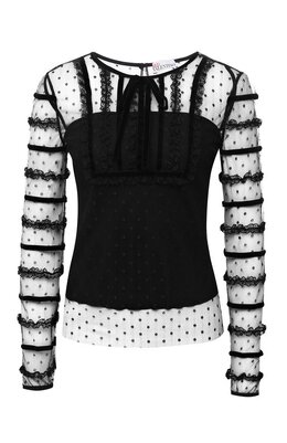 REDVALENTINO: Чёрный топ 