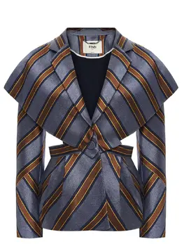 FENDI: Жакет в полоску 