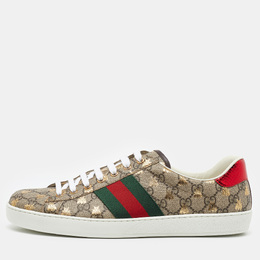 Gucci: Бежевые кроссовки  GG Supreme