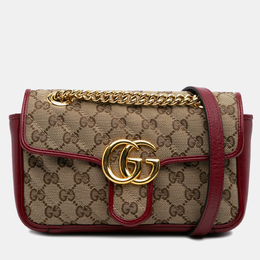 Gucci: Коричневая сумка через плечо  GG Marmont